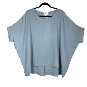 ANDREE BY UNIT Oversized Dolman Top in Light Blue